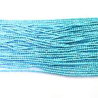 Perles en Turquoise synthétiques, Rond, normes différentes pour le choix & facettes Environ 0.5mm Environ 16 pouce, Vendu par brin