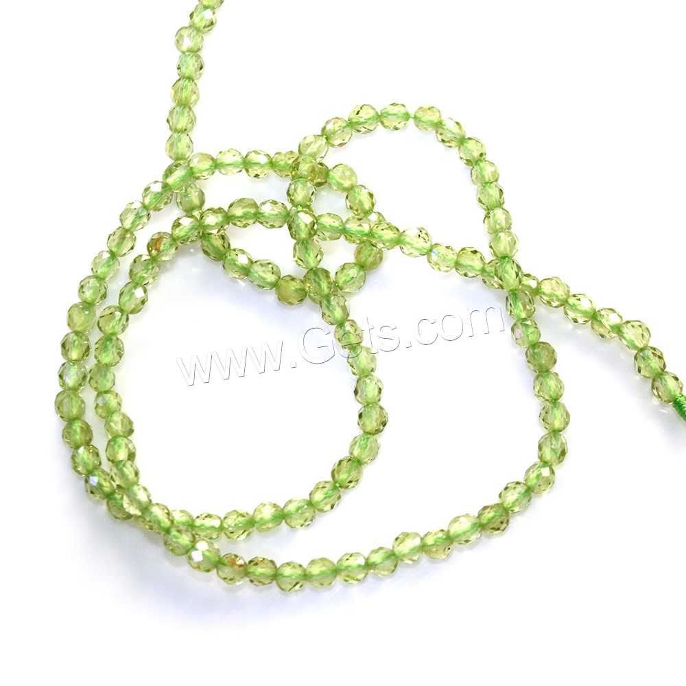 Peridot Beads, Peridot Stone, Round, natural, August Birthstone & different size for choice & faceted, Grade A, Hole:Approx 0.5mm, Length:Approx 16 Inch, Sold By Strand