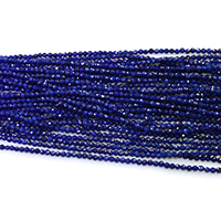 Natural Lapis Lazuli Beads, Round & faceted, Grade A Approx 0.5mm Approx 16 Inch 