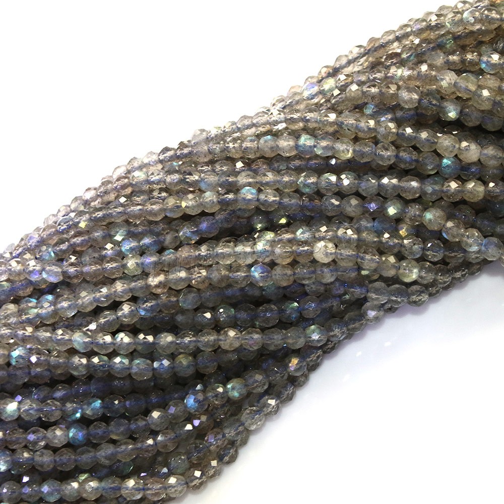 Labradorite Beads, Round, natural, different size for choice & faceted, Grade A, Hole:Approx 1mm, Length:Approx 15.5 Inch, Sold By Strand