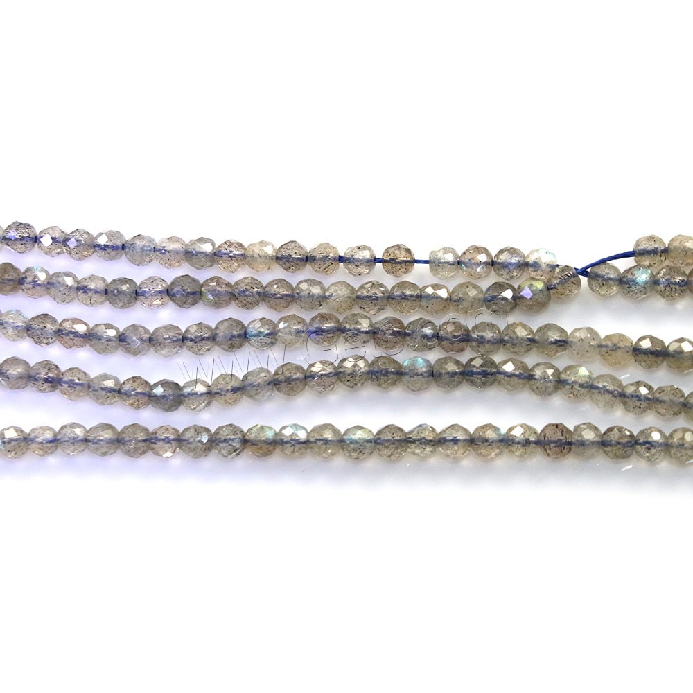 Labradorite Beads, Round, natural, different size for choice & faceted, Grade A, Hole:Approx 1mm, Length:Approx 15.5 Inch, Sold By Strand