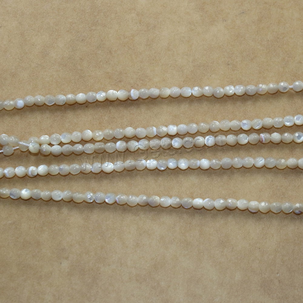 Natural Freshwater Shell Beads, Round, different size for choice, Hole:Approx 0.5mm, Length:Approx 15.5 Inch, Sold By Strand