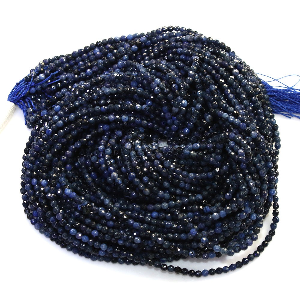 Sodalite Beads, Round, natural, different size for choice & faceted, Hole:Approx 0.5mm, Length:Approx 16 Inch, Sold By Strand