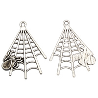 Zinc Alloy Jewelry Pendants, Spider Web, antique silver color plated, lead & cadmium free Approx 1mm 