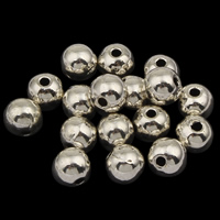 Abalorios de Aleación de Zinc , Esférico, chapado en color de plata antigua, libre de plomo & cadmio, 6mm, agujero:aproximado 1mm, 100T/Bolsa, Vendido por Bolsa