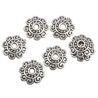 Zinc Alloy Bead Caps, Flower, antique silver color plated, lead & cadmium free Approx 1mm 