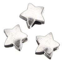 Zinc Alloy European Beads, Star, antique silver color plated, without troll, lead & cadmium free Approx 4mm 