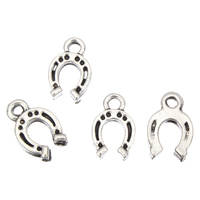 Zinc Alloy Pendant Rhinestone Setting, Horseshoes, antique silver color plated, lead & cadmium free Approx 1mm, Inner Approx 0.5mm 