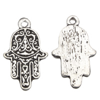 Zinc Alloy Hamsa Pendants, antique silver color plated, Islamic jewelry, lead & cadmium free Approx 2mm 