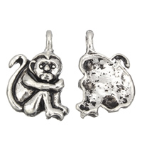 Zinc Alloy Animal Pendants, Monkey, antique silver color plated, lead & cadmium free Approx 2mm 