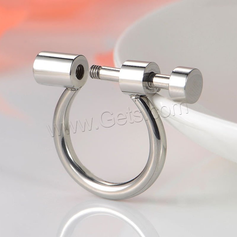 Titanium Steel Finger Ring, different size for choice, original color, Sold By PC