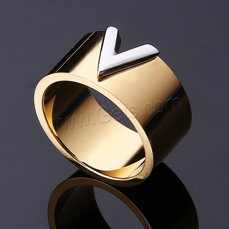 Titanium Steel Finger Ring, plated, different size for choice, 10mm, Sold By PC