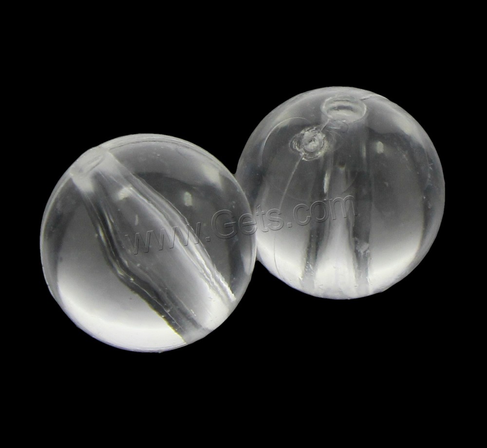 Perles acryliques transparentes, Acrylique, Rond, normes différentes pour le choix, Vendu par sac