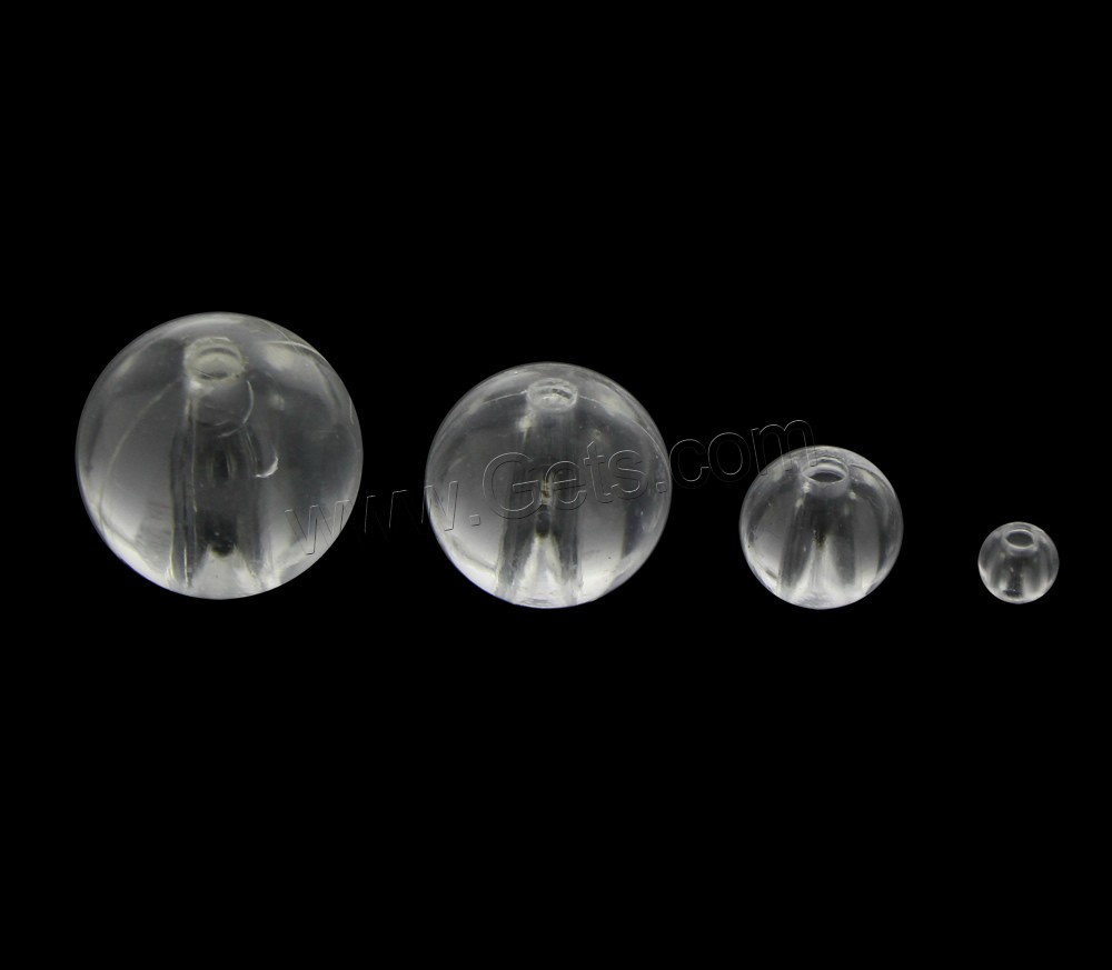 Transparent Acrylic Beads, Round, different size for choice, Sold By Bag