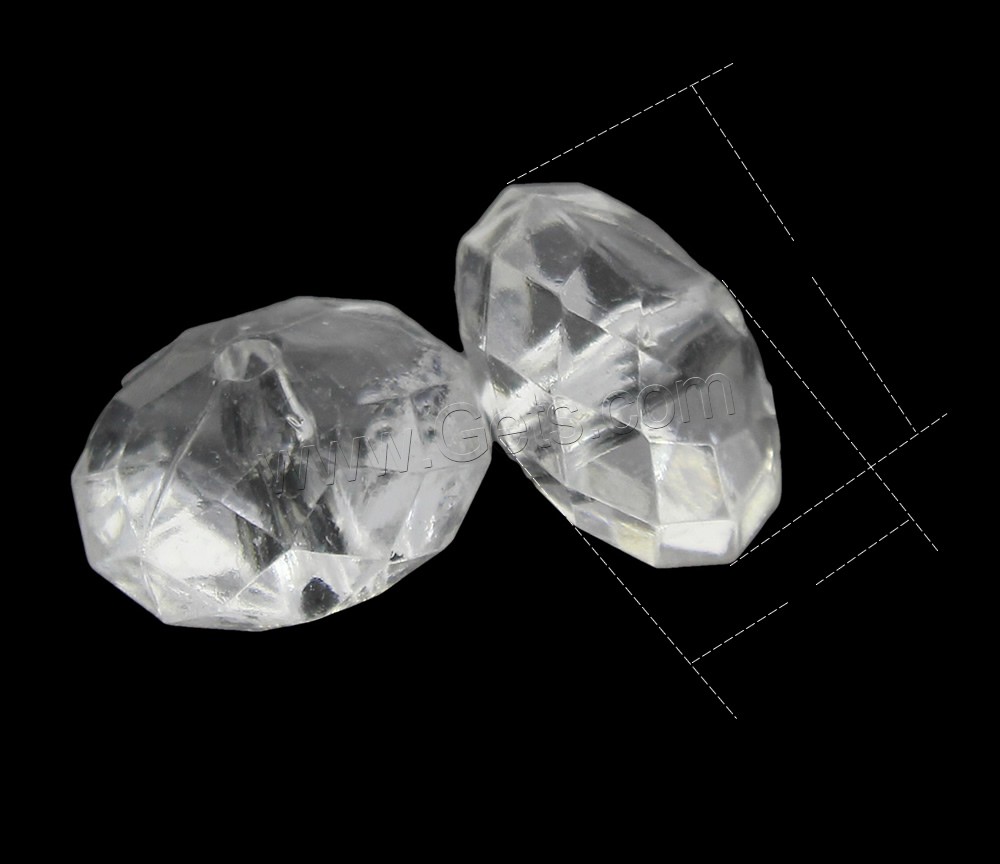 Прозрачные акриловые бусины, Акрил, Круглая форма, прозрачный & разный размер для выбора & граненый, отверстие:Приблизительно 1mm, продается сумка
