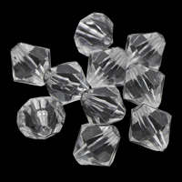 Transparent Acrylic Beads, Bicone & faceted 