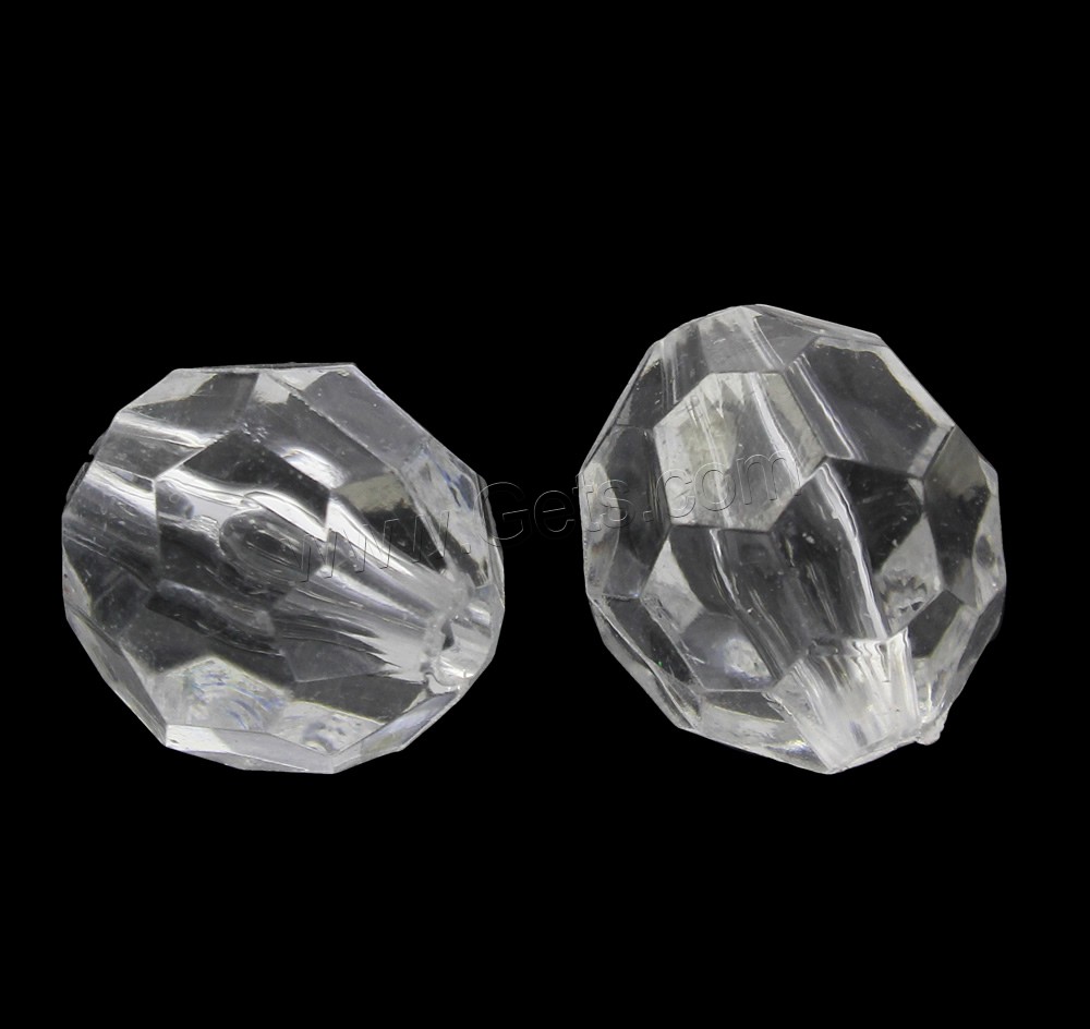 Transparent Acrylic Beads, Oval, different size for choice & faceted, Hole:Approx 1.5mm, Sold By Bag