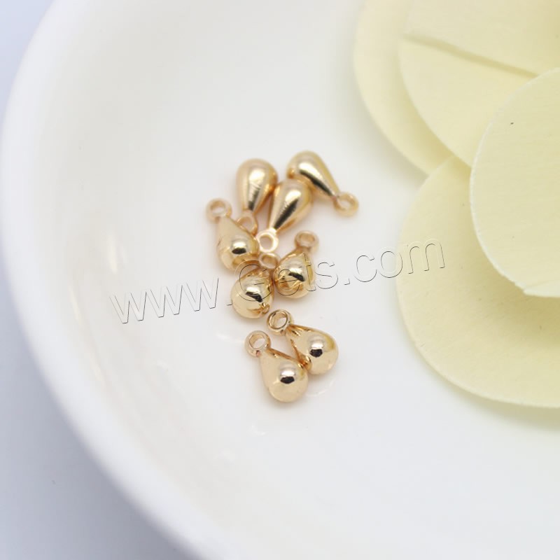 Brass Extender Chain Drop, Teardrop, 24K gold plated, different size for choice, Hole:Approx 1.5mm, Sold By PC
