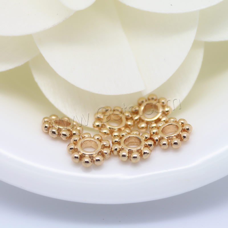 Brass Spacer Beads, Flower, 24K gold plated, different size for choice, Sold By PC
