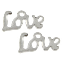 Stainless Steel Pendants, word love, original color Approx 1mm 