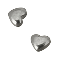 Stainless Steel Jewelry Cabochon, Heart, machine polishing & flat back, original color 