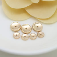 Brass Spacer Beads, Flat Round, 24K gold plated 