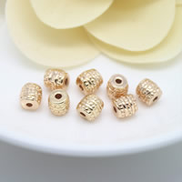 Brass Jewelry Beads, Column, 24K gold plated Approx 1.3mm 
