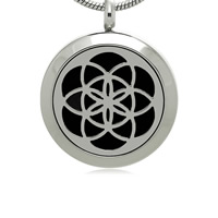 Perfume Locket Pendant, 316L Stainless Steel, with Cotton, Flat Round, Warmly the cotton pad colour for this item is randomly & with flower pattern & hollow, original color, 25mm Approx 5mm 