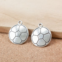 Zinc Alloy Jewelry Pendants, Football, antique silver color plated Approx 2mm 