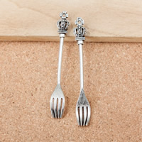 Zinc Alloy Tool Pendants, Fork, antique silver color plated Approx 2mm 