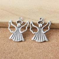 Character Shaped Zinc Alloy Pendants, Angel, antique silver color plated Approx 1.5mm 