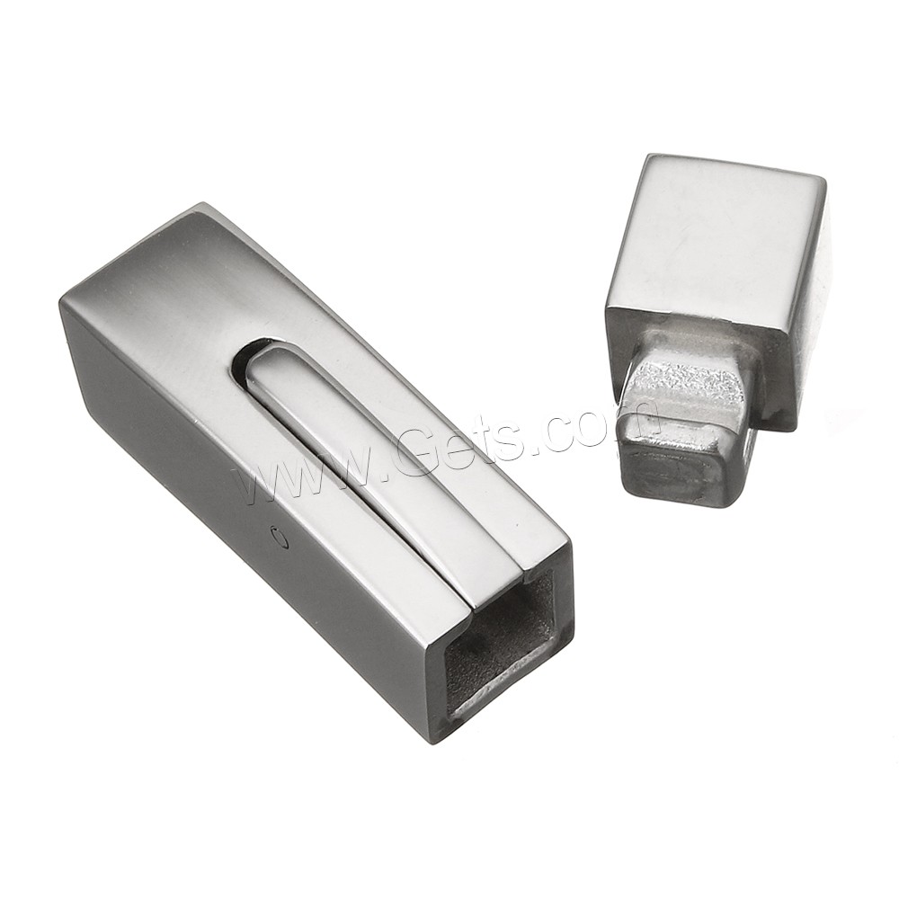 Stainless Steel Jewelry Clasp, Rectangle, plated, different size for choice, more colors for choice, Sold By PC