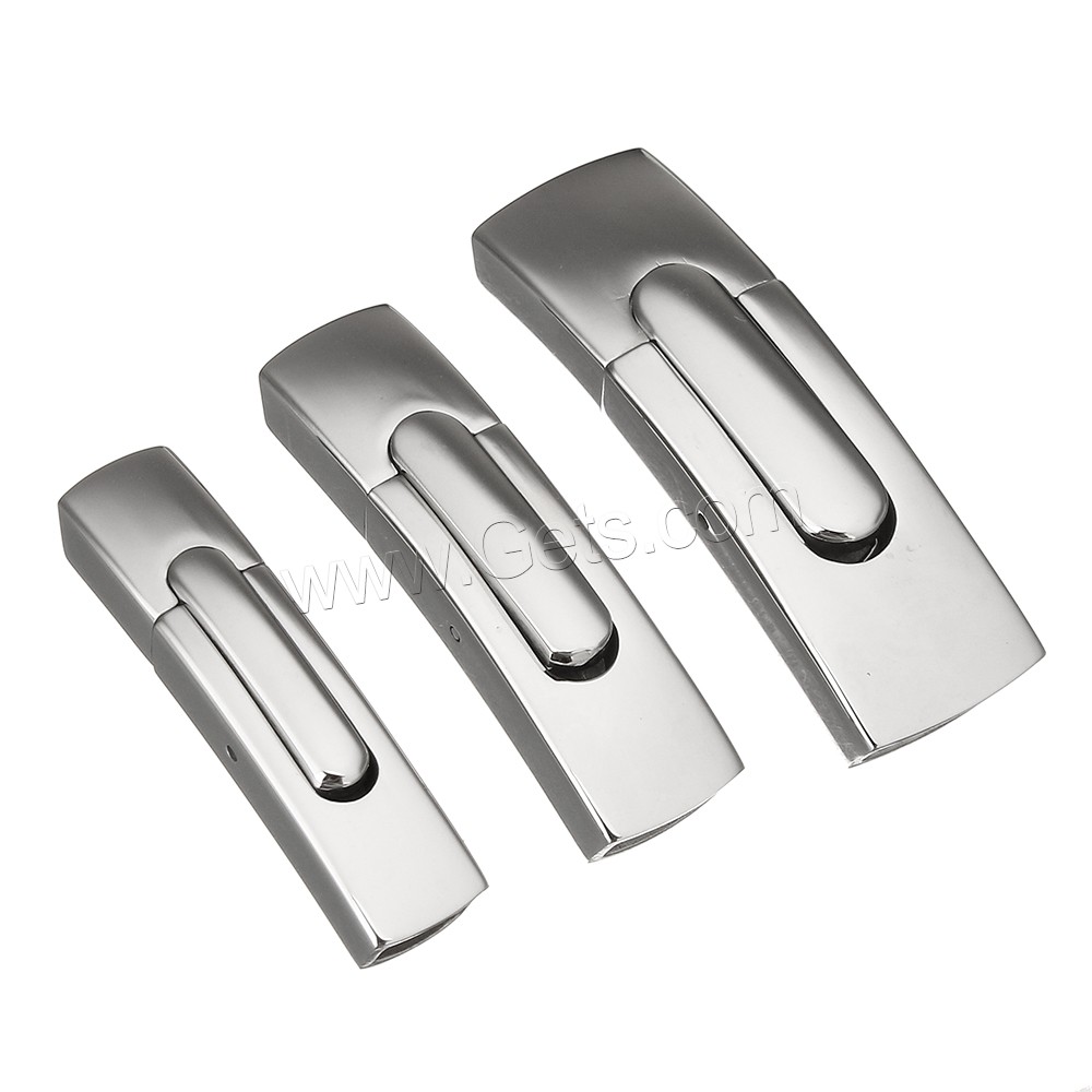 Stainless Steel Jewelry Clasp, Rectangle, different size for choice, original color, Sold By PC