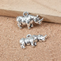 Zinc Alloy Animal Pendants, Rhinoceros, antique silver color plated Approx 1.5mm 
