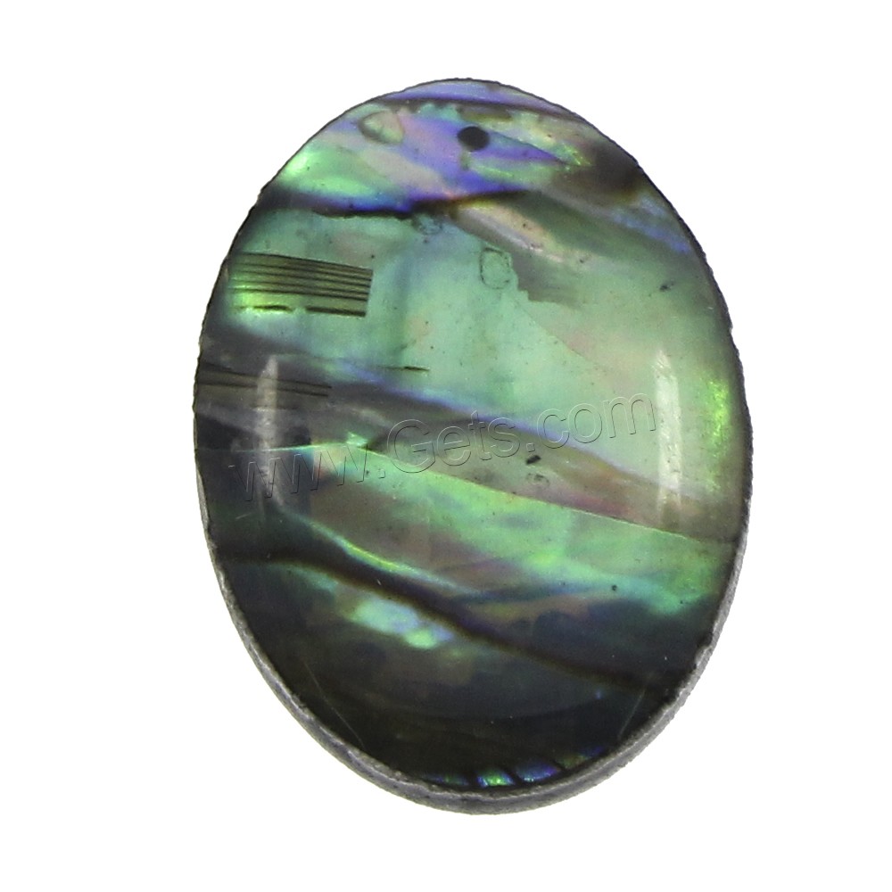 Fashion Resin Cabochons, with Abalone Shell Paper, Flat Oval, natural, different size for choice & flat back, Sold By PC