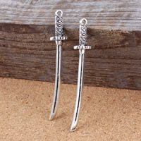 Zinc Alloy Jewelry Pendants, Sword, antique silver color plated Approx 2mm 