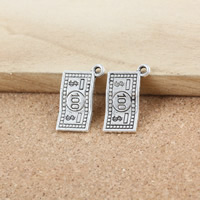 Bijoux pendentifs en Zinc alliage , alliage de zinc, Dollar, Plaqué de couleur d'argent Environ 1.5mm, Vendu par PC