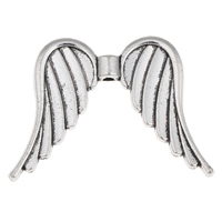 Wing Shaped Zinc Alloy Pendants, Angel Wing, antique silver color plated, lead & cadmium free Approx 1.5mm 