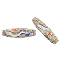 Zinc Alloy Jewelry Beads, with Indonesia & Resin, Drum, gold color plated, lead & cadmium free Approx 4mm 