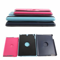 cuir PU Titulaire de la couverture de l'iPad, avec Plastique PC, rectangle, styles différents pour le choix, plus de couleurs à choisir, Vendu par PC