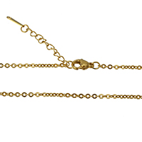 Fashion Stainless Steel Necklace Chain, with 1.8lnch extender chain, gold color plated, oval chain Approx 18 Inch 