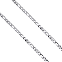Stainless Steel Figaro Chain, original color, 6.5*3.0*0.8mm,4.2*3.0*0.8mm 