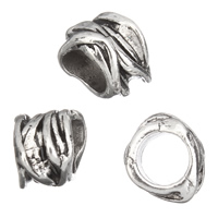Zinc Alloy Large Hole Beads, antique silver color plated, lead & cadmium free Approx 8mm 