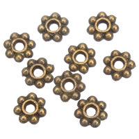 Zinc Alloy Spacer Beads, Flower, antique bronze color plated, lead & cadmium free Approx 2mm 