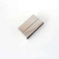 Rechteck Edelstahl Magnetverschluss, plattiert, keine, 22x13x5mm, Bohrung:ca. 20x3mm, verkauft von PC