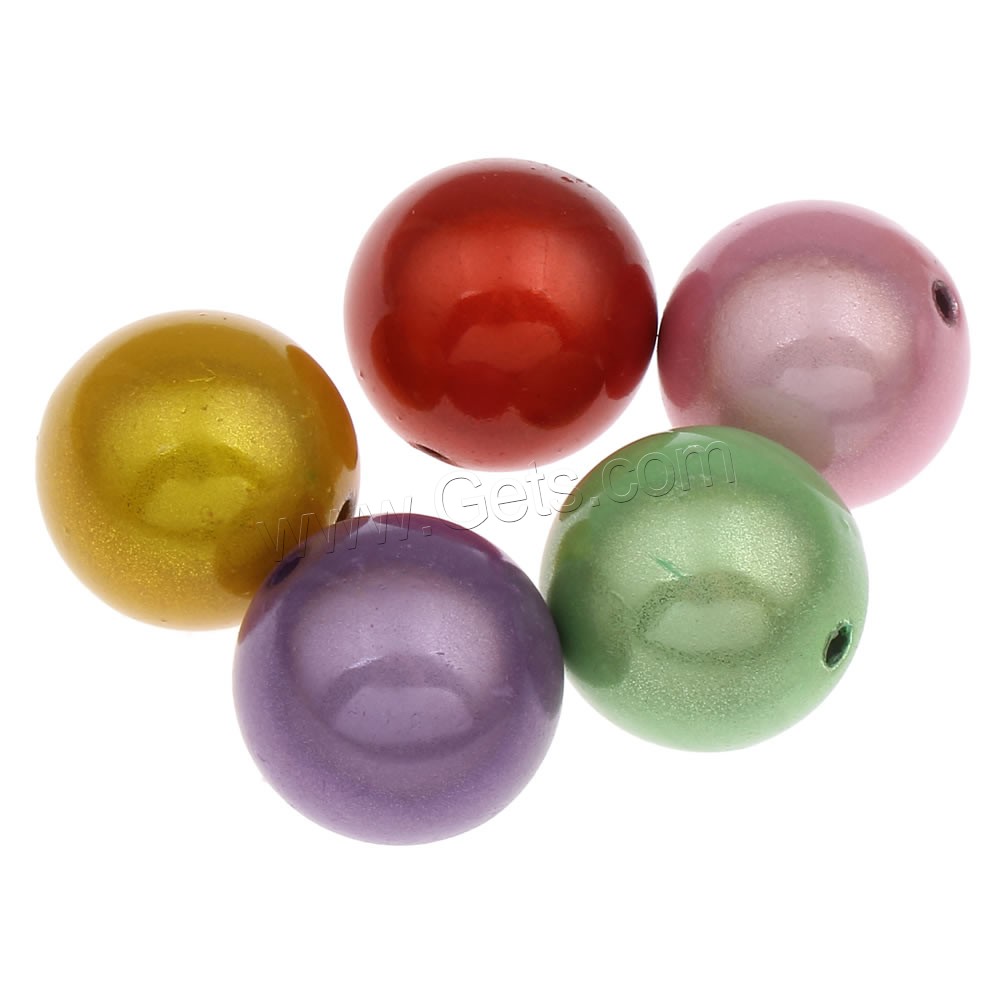 Perles Miracle acryliques, Acrylique, Rond, normes différentes pour le choix, couleurs mélangées, Trou:Environ 1mm, Vendu par sac