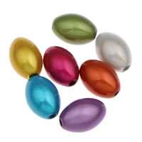 Miracle Acryl Perlen, oval, traumhaft, gemischte Farben, 9x14mm, Bohrung:ca. 1mm, ca. 750PCs/Tasche, verkauft von Tasche