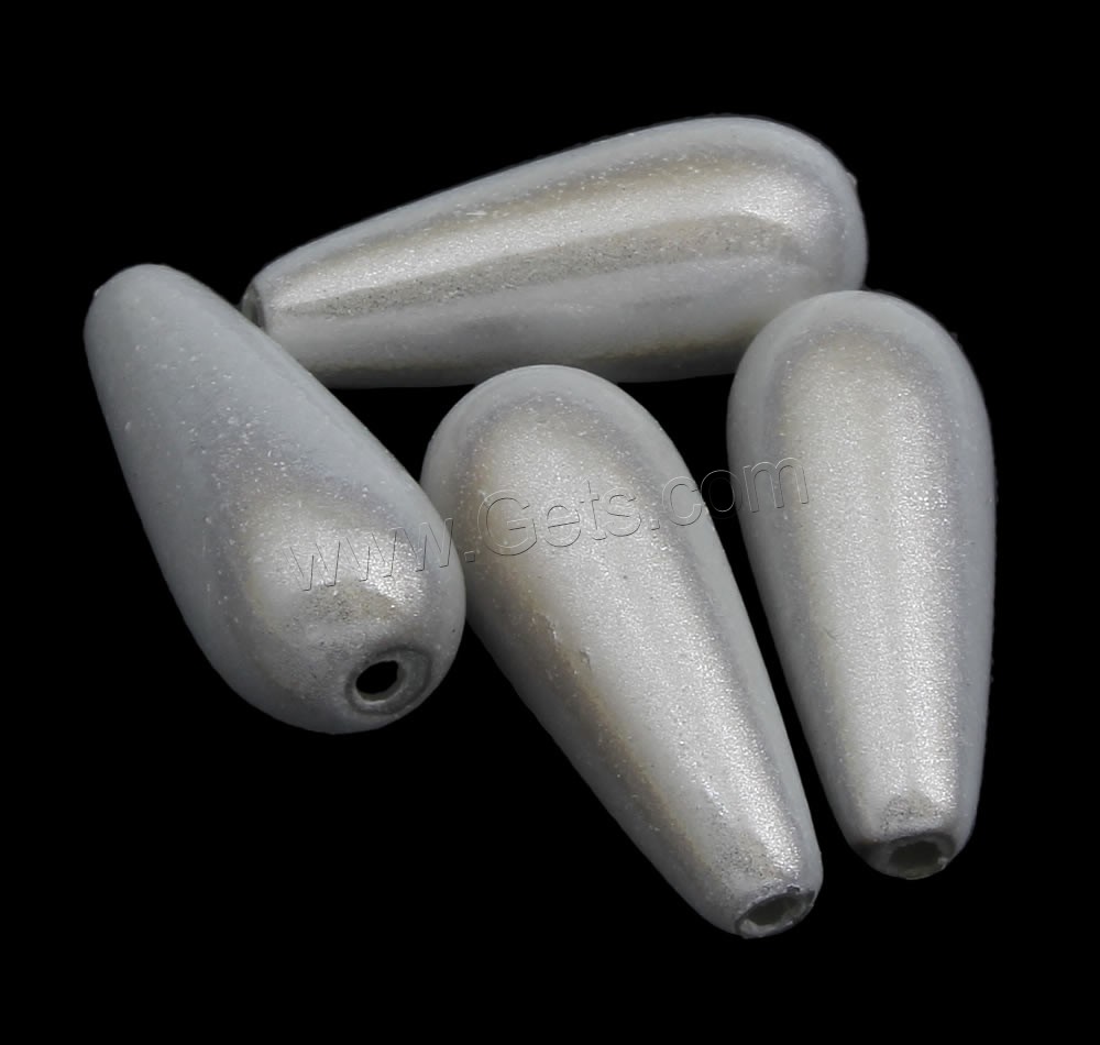 Miracle Acrylic Beads, Teardrop, different size for choice, silver-grey, Hole:Approx 1mm, Sold By Bag