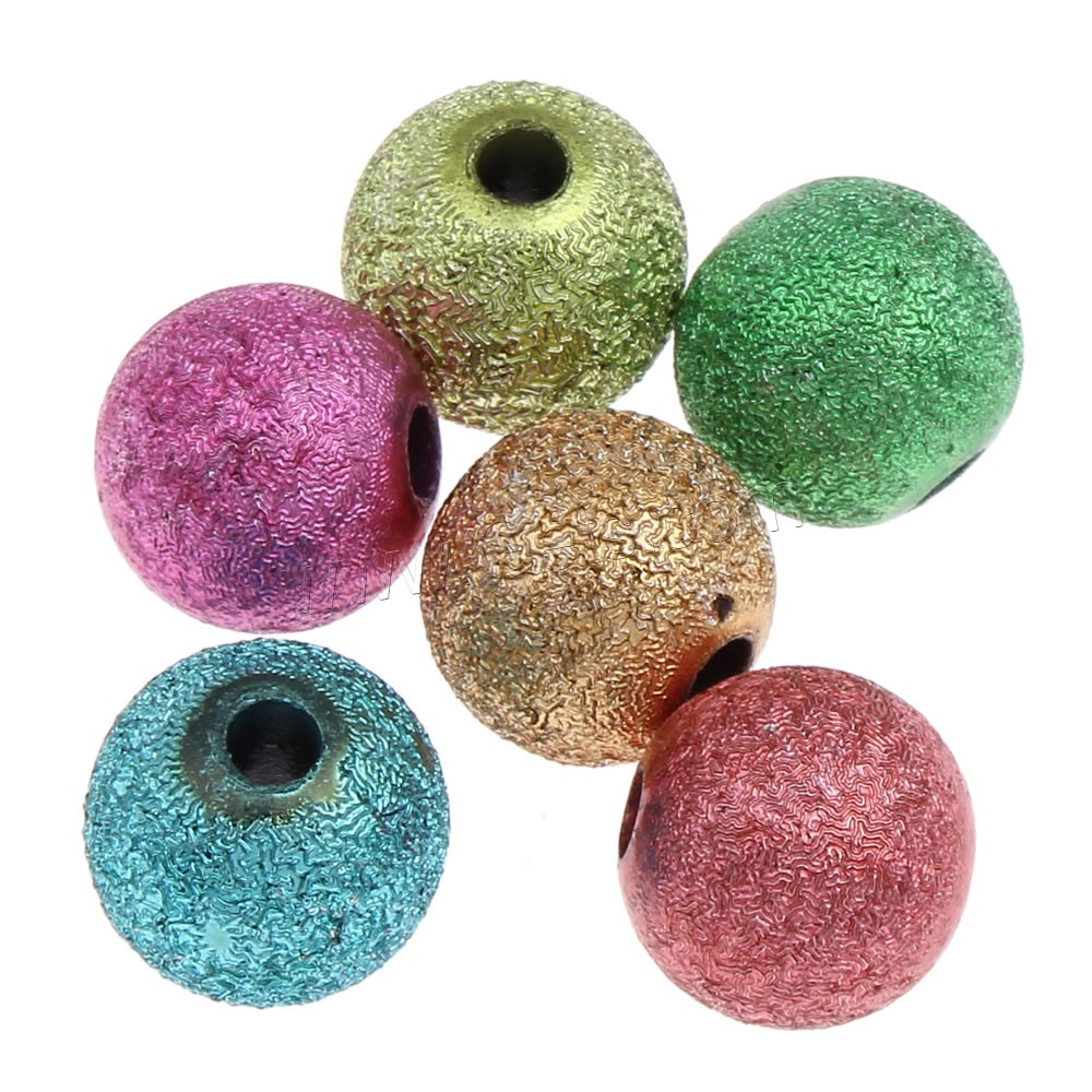 Stardust Acrylic Beads, Round, different size for choice, mixed colors, Sold By Bag
