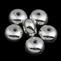 Plating Acrylic Beads, Rondelle, silver color plated Approx 1mm, Approx 